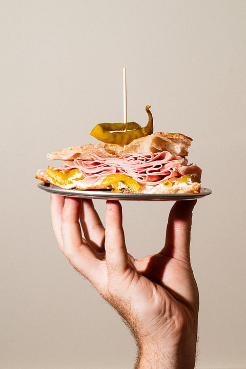 The legendary mortadella sandwich at Bar Leone 